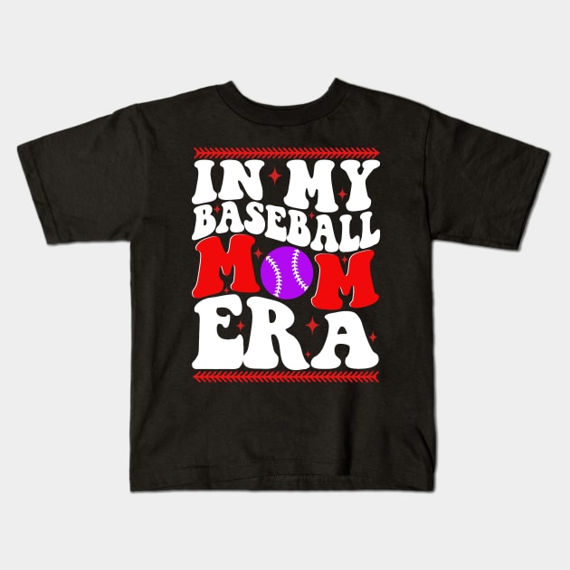 IN MY BASEBALL MOM ERA Kids T-Shirt by Palette Harbor